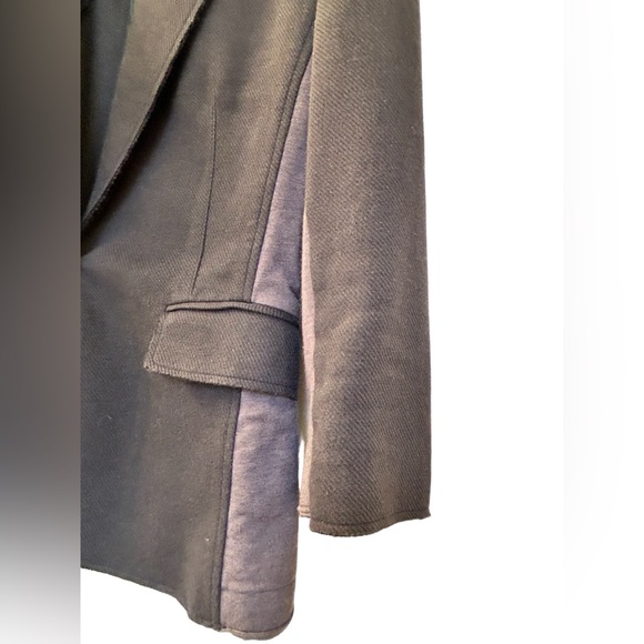 🍄Double Standard Clothing Black Blazer w/Gray Stretch Panels Unfinished Hems - Picture 8 of 9